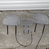 11 - 18 Toyota Sienna Headrest 3rd Row Rear Gray Cloth head rest oem w/ cable