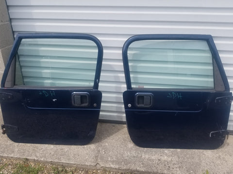 97 - 06 Jeep Wrangler TJ LJ White Full Steel Blue Door LH Driver Right Doors oem