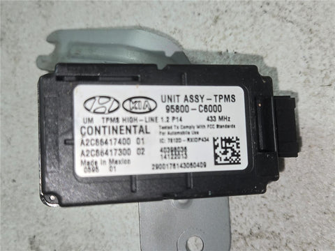 2016 - 2018 Kia Sorento TPMS Tire Pressure Control Module 95800 C6000 OEM 