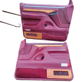 92 - 96 Ford Bronco F150 F250 Left Right RED Silver Door Panel SET Panels oem