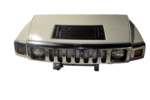 03 - 07 HUMMER H2 HOOD BONNET COVER PANEL White Grill headlights latch scoop OEM