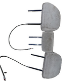 11 - 18 Toyota Sienna Headrest 3rd Row Rear Gray Cloth head rest oem w/ cable