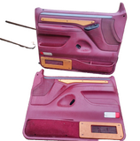 92 - 96 Ford Bronco F150 F250 Left Right RED Silver Door Panel SET Panels oem