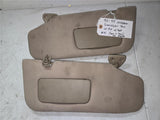 1995 - 1999 Nissan Sun Visor Tan Left & Right (has a tear see photos) OEM