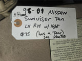 1998 - 2001 Nissan Altima Sun Visor Tan left & right w/ light OEM