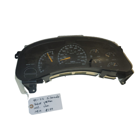 99 - 02 TAHOE SIERRA SILVERADO INSTRUMENT CLUSTER SPEEDOMETER MPH TACH 108K OEM