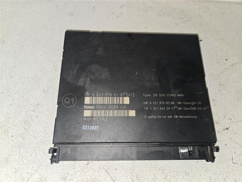 07-09 Benz Rear Trunk Release Remote Close Open Module Unit A 221 870 83 86 OEM