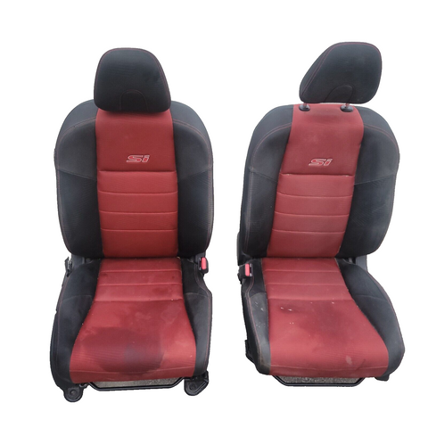 12 - 15 HONDA CIVIC SI K24 4dr FRONT manual seats RED seat w/ headrest oem