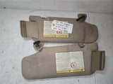 1995 - 1999 Nissan Sun Visor Tan Left & Right (has a tear see photos) OEM