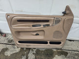 94 -02 Dodge RAM CUMMINS Front LEATHER Left RIGHT Door Trim Panels PANEL set OEM