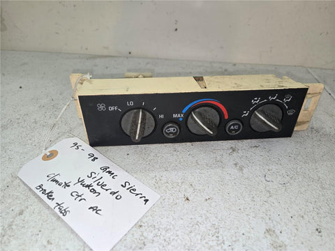 1995 - 98 GMC Sierra Silverado Yukon A/C Climate Ctrl, w/Broken Tabs 9378815 OEM