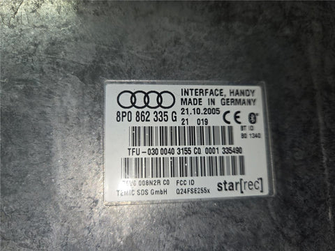 2007-2015 Audi A4 Quattro TT TTS R8 Bluetooth Telephone Module 8P0 862 335 G OEM