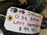 2003 - 2004 Infiniti G35 Sedan Left Headlight 26060AC025 OEM
