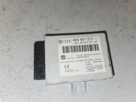 04 - 08 Audi A8 Quattro Tire Pressure Monitoring System Control  4E0 907 273 OEM