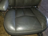 03 -06 SIERRA SILVERADO TAHOE AVALANCHE BLACK LEATHER FRONT SEATS POWER SEAT OEM