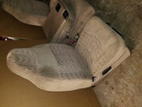 99 - 04 FORD F250 F350 SUPERDUTY FRONT TAN POWER SEAT SEATS CONSOLE JUMP TRACK