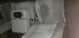 99 -08 FORD F250 F350 F450 FRONT TAN CLOTH MANUAL SEATS CENTER CONSOLE JUMP SEAT