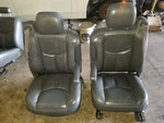 03 -06 SIERRA SILVERADO TAHOE AVALANCHE BLACK LEATHER FRONT SEATS POWER SEAT OEM