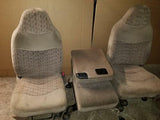 99 - 04 FORD F250 F350 SUPERDUTY FRONT TAN POWER SEAT SEATS CONSOLE JUMP TRACK