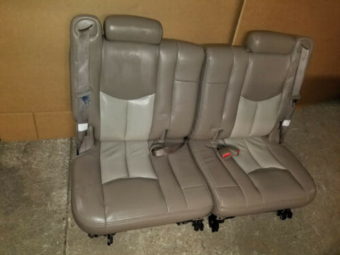 00 - 06 TAHOE YUKON DENALI ESCALADE 2 TONE TAN LEATHER 3RD ROW SPLIT SEATS SEAT