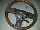 04 05 - 09 LEXUS RX330 RX350 RX400h WOODGRAIN STEERING WHEEL W/ LEATHER CRUISE