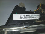 97 98 99 00 01 MITSUBISHI DIAMANTE LEFT LAMP HEADLIGHT OEM 1 BROKEN TAB