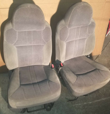 99 - 07 FORD F250 F350 EXCURSION SUPERDUTY GRAY FRONT MANUAL SEATS SEAT