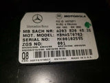 01 - 07 MERCEDES BENZ W203 C CLK CLASS MOTOROLA CONTROL PHONE MODULE A2038204826