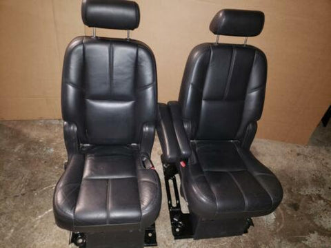 07 08 - 14 YUKON XL ESCALADE ESV SUBURBAN 2ND ROW SEATS BLACK LEATHER SEAT