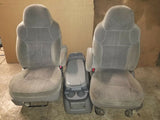 99 -07 Ford F250 F350 SUPERDUTY GRAY FRONT POWER MANUAL CLOTH SEAT SEATS CONSOLE