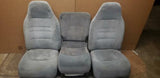 88 - 96 FORD F150 F250 F350 FRONT GRAY CLOTH MANUAL SEATS CENTER CONSOLE JUMP SEAT OEM