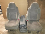 99 -07 Ford F250 F350 SUPERDUTY GRAY FRONT POWER MANUAL CLOTH SEAT SEATS CONSOLE