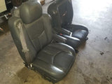 03 -06 SIERRA SILVERADO TAHOE AVALANCHE BLACK LEATHER FRONT SEATS POWER SEAT OEM