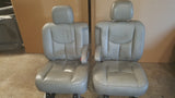 01 02 03 - 06 SUBURBAN YUKON XL ESCALADE ESV GRAY LEATHER 2ND ROW SEATS SEAT OEM