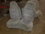 88 - 96 FORD F150 F250 F350 BRONCO FRONT GRAY CLOTH FRONT MANUAL SEATS