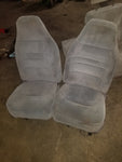 88 - 96 FORD F150 F250 F350 BRONCO FRONT GRAY CLOTH FRONT MANUAL SEATS