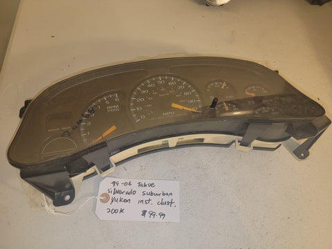 99-06 TAHOE SILVERADO SUBURBAN YUKON INSTRUMENT CLUSTER 200K OEM