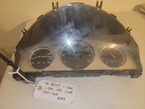 08 BENZ C CLASS C350 INSTRUMENT CLUSTER 73K-94K OEM