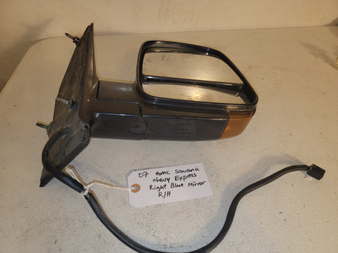 07 GMC SAVANA CHEVY EXPRESS RIGHT HAND BLUE MIRROR OEM