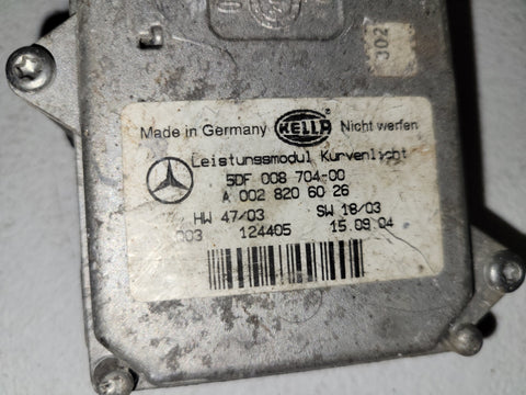 Mercedes Xenon Headlight AFS Control Module 5DF 008 704-00 / A 002 820 60 26 OEM